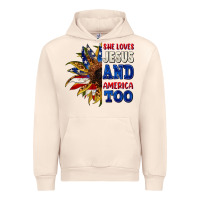 Sandshell She loves Jesus and America too 4th of july Urban Hoodie - CowGirlArtShop