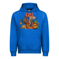 Cobalt Fall Vibes Squirrel Urban Hoodie - CowhideDigitalArt