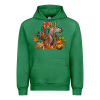 Emerald Fall Vibes Squirrel Urban Hoodie - CowhideDigitalArt