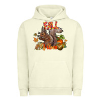 Pigment Pistachio Fall Vibes Squirrel Urban Hoodie - CowhideDigitalArt
