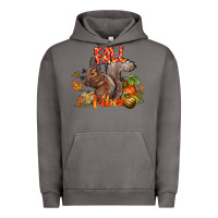 Pigment Tornado Fall Vibes Squirrel Urban Hoodie - CowhideDigitalArt