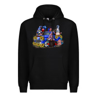 Black 4th of July gnomes with truck Premium Hoodie - CowGirlArtShop
