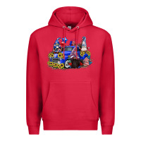 Cardinal 4th of July gnomes with truck Premium Hoodie - CowGirlArtShop