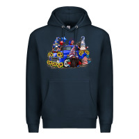Navy 4th of July gnomes with truck Premium Hoodie - CowGirlArtShop
