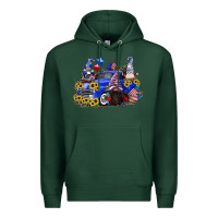 Sports Green 4th of July gnomes with truck Premium Hoodie - CowGirlArtShop