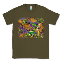 Army Green mardi gras plaid purple glitter cowhide  leopard Classic Tee - FaDigitalArtStudio