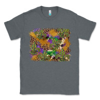 Charcoal Heather mardi gras plaid purple glitter cowhide  leopard Classic Tee - FaDigitalArtStudio