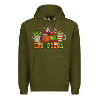 Army Green hot cocoa Premium Hoodie - CowhideDigitalArt