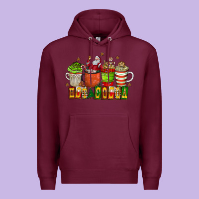 Hot Cocoa Premium Hoodie Designed By Cowhidedigitalart