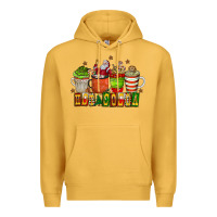 Mustard hot cocoa Premium Hoodie - CowhideDigitalArt