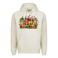 Oatmeal Heather hot cocoa Premium Hoodie - CowhideDigitalArt