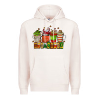 Pale Pink hot cocoa Premium Hoodie - CowhideDigitalArt