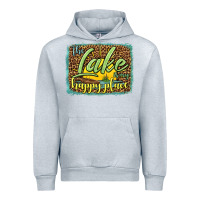 Heather Grey the lake is my happy place Urban Hoodie - HRA Design Shop