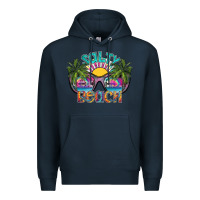 Navy salty beach Premium Hoodie - SublimationCraftShop