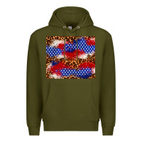 Army Green 4th of July USA flag leopard 20oz tumbler Premium Hoodie - Neo Western