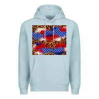 Blue Mist 4th of July USA flag leopard 20oz tumbler Premium Hoodie - Neo Western