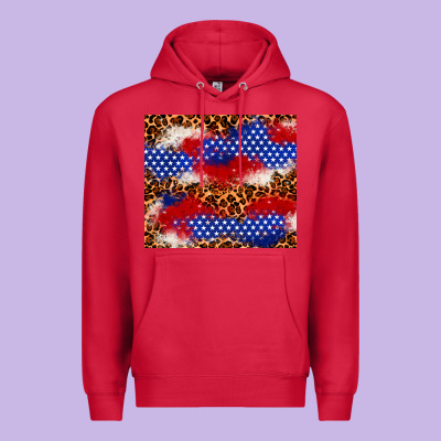4th Of July Usa Flag Leopard 20oz Tumbler Premium Hoodie Designed By Neo Western