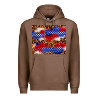 Chestnut 4th of July USA flag leopard 20oz tumbler Premium Hoodie - Neo Western