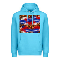 Ocean Blue 4th of July USA flag leopard 20oz tumbler Premium Hoodie - Neo Western