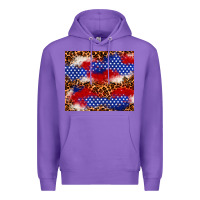 Purple 4th of July USA flag leopard 20oz tumbler Premium Hoodie - Neo Western