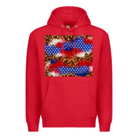 Red 4th of July USA flag leopard 20oz tumbler Premium Hoodie - Neo Western