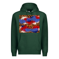 Sports Green 4th of July USA flag leopard 20oz tumbler Premium Hoodie - Neo Western