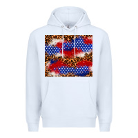 White 4th of July USA flag leopard 20oz tumbler Premium Hoodie - Neo Western