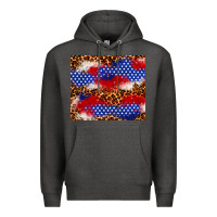 Charcoal Heather 4th of July USA flag leopard 20oz tumbler Premium Hoodie - Neo Western