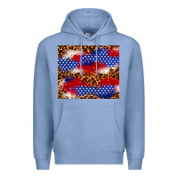 Colony Blue 4th of July USA flag leopard 20oz tumbler Premium Hoodie - Neo Western