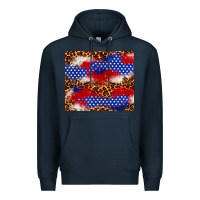 Navy 4th of July USA flag leopard 20oz tumbler Premium Hoodie - Neo Western