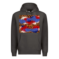 Smoke 4th of July USA flag leopard 20oz tumbler Premium Hoodie - Neo Western