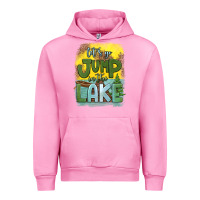 Fuchsia Pink let's go jump in the lake Urban Hoodie - HRA Design Shop