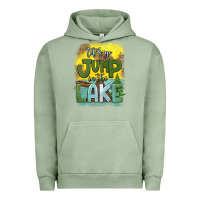 Pigment Oil Green let's go jump in the lake Urban Hoodie - HRA Design Shop