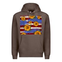 Coffee 4th of July USA flag sunflower 20oz tumbler Premium Hoodie - Neo Western