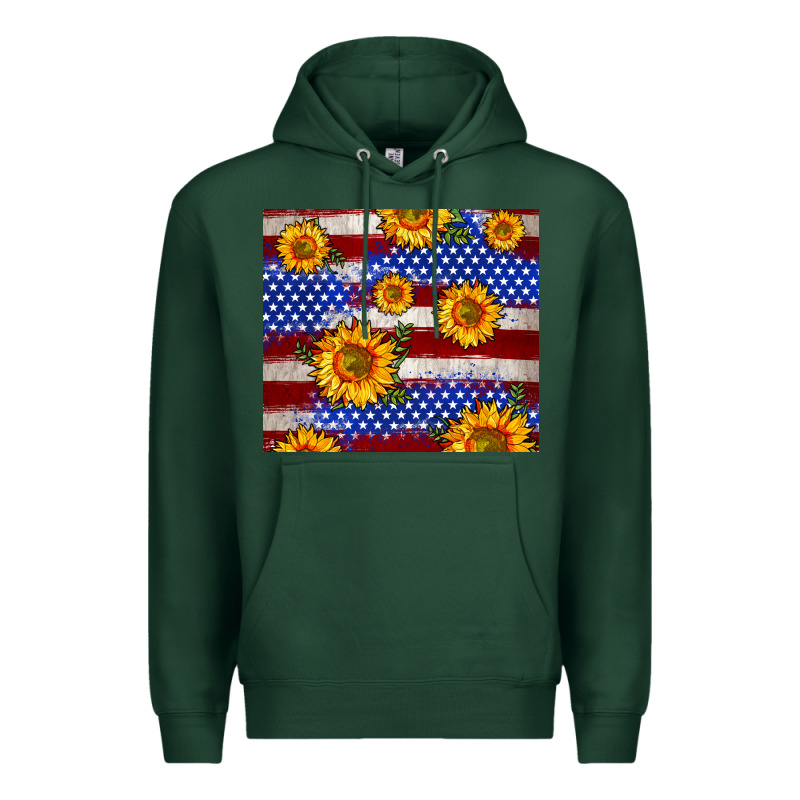 4th Of July Usa Flag Sunflower 20oz Tumbler Premium Hoodie by Neo Western | Teevron