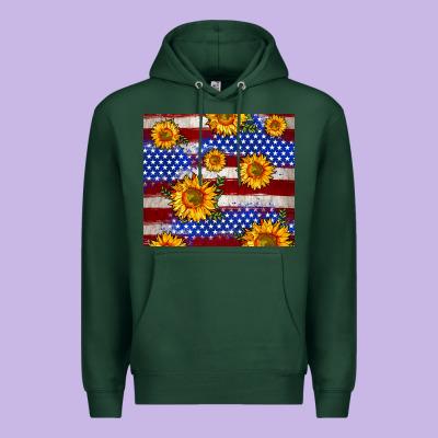 4th Of July Usa Flag Sunflower 20oz Tumbler Premium Hoodie Designed By Neo Western