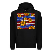 Black 4th of July USA flag sunflower 20oz tumbler Premium Hoodie - Neo Western