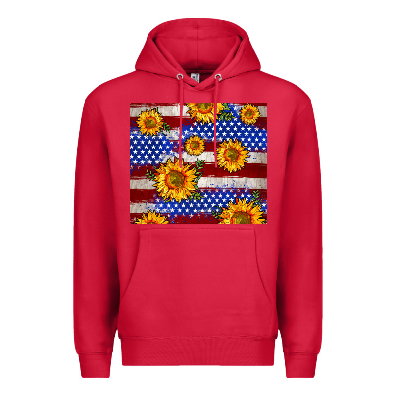 4th Of July Usa Flag Sunflower 20oz Tumbler Premium Hoodie by Neo Western | Teevron