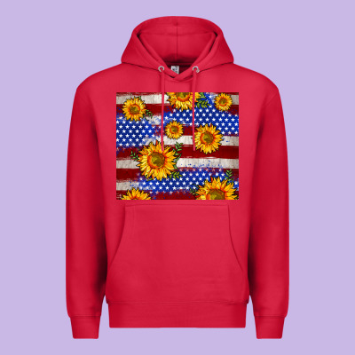 4th Of July Usa Flag Sunflower 20oz Tumbler Premium Hoodie Designed By Neo Western