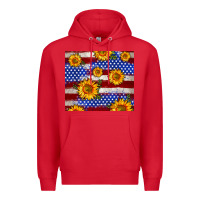 Red 4th of July USA flag sunflower 20oz tumbler Premium Hoodie - Neo Western