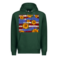 Sports Green 4th of July USA flag sunflower 20oz tumbler Premium Hoodie - Neo Western