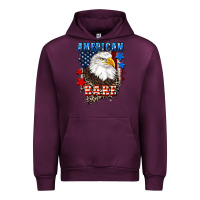 Mauve Wine American Babe  4th of july Urban Hoodie - CowGirlArtShop