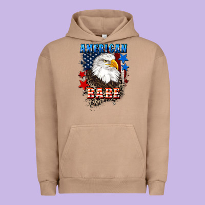 American Babe  4th Of July Urban Hoodie Designed By Cowgirlartshop
