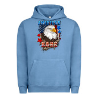 Pigment Pebble Blue American Babe  4th of july Urban Hoodie - CowGirlArtShop