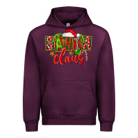 Mauve Wine Christmas santa claus Urban Hoodie - FaDigitalArtStudio
