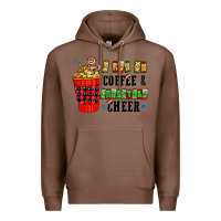 Chestnut I Run On Coffee & Christmas Cheer Premium Hoodie - CowhideDigitalArt