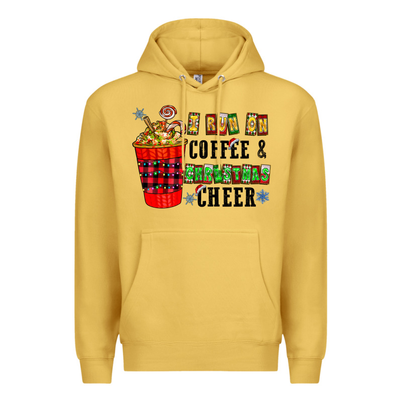 I Run On Coffee & Christmas Cheer Premium Hoodie by CowhideDigitalArt | Teevron