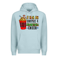 Blue Mist I Run On Coffee & Christmas Cheer Premium Hoodie - CowhideDigitalArt