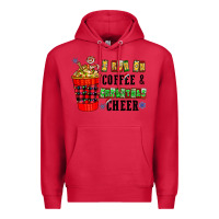 Cardinal I Run On Coffee & Christmas Cheer Premium Hoodie - CowhideDigitalArt
