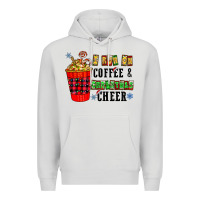 Dove Grey I Run On Coffee & Christmas Cheer Premium Hoodie - CowhideDigitalArt